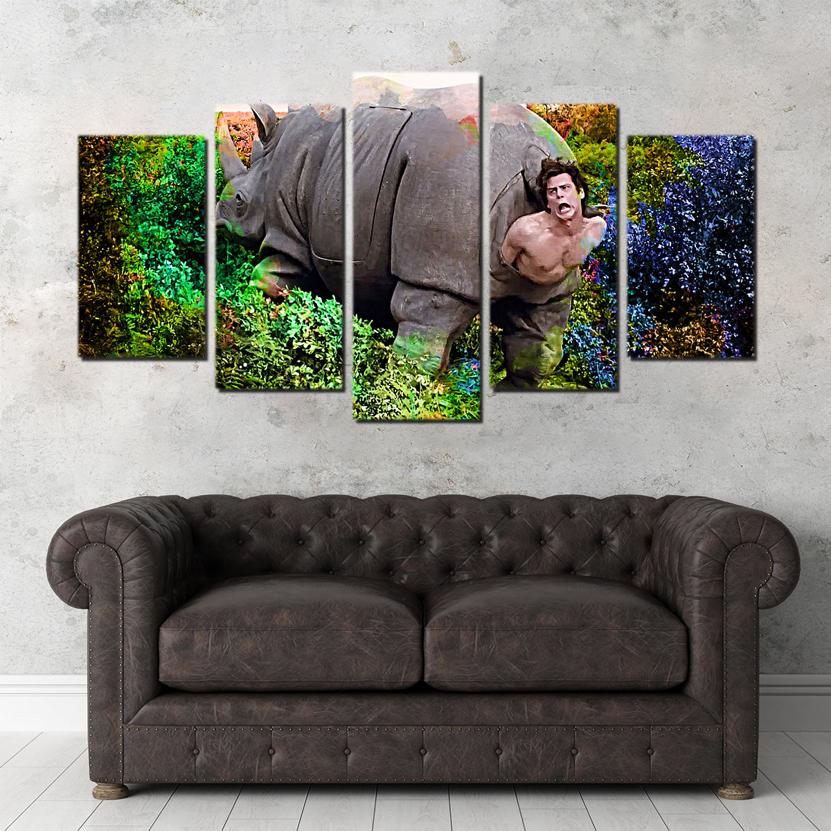Ace Ventura Rhino Birth Wall Art