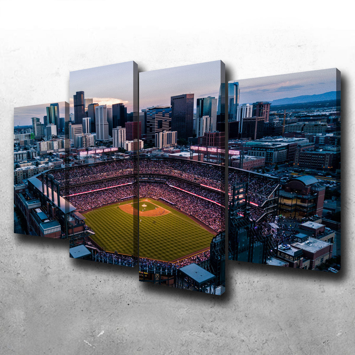 Aerial of Coors Field Canvas Set