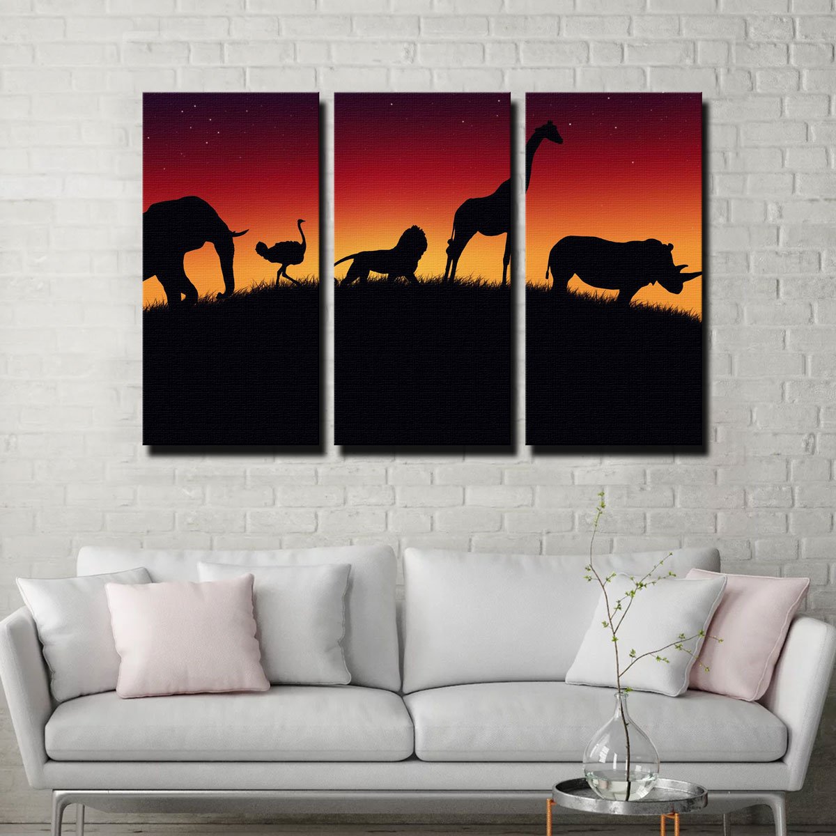 Animals of Africa Canvas Set