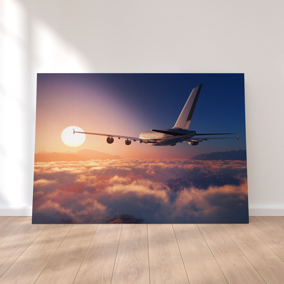 Airplane Above The Clouds Wall Art