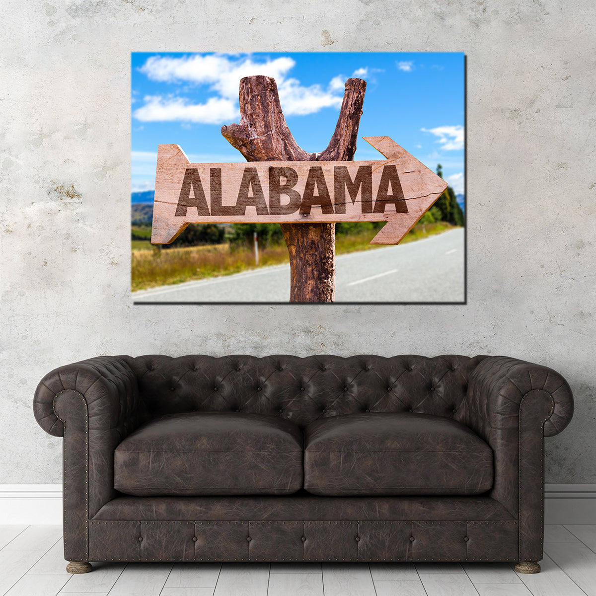 Alabama Wooden Sign