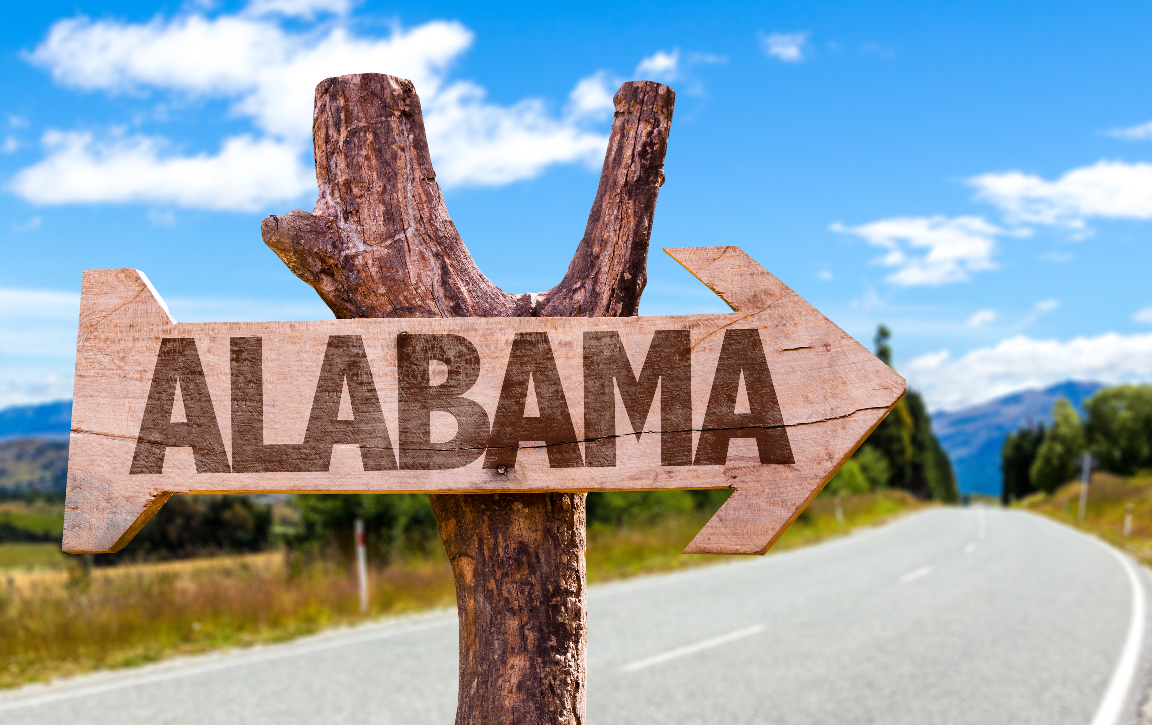 Alabama Wooden Sign