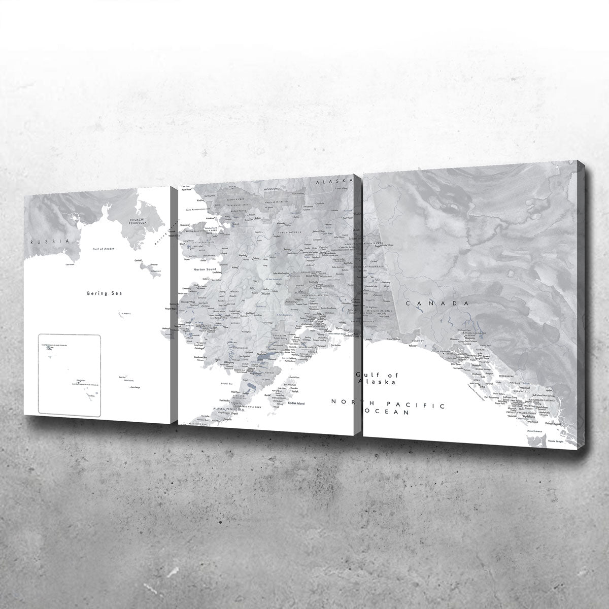 Alaska Map 2 Wall Art