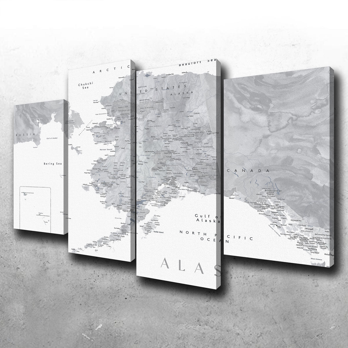 Alaska Map 2 Wall Art