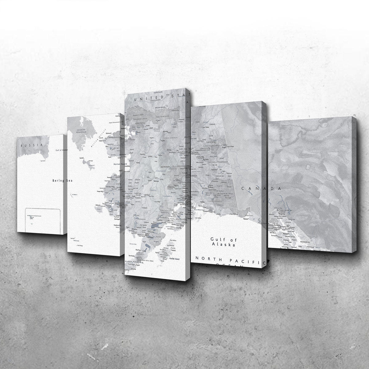 Alaska Map 2 Wall Art