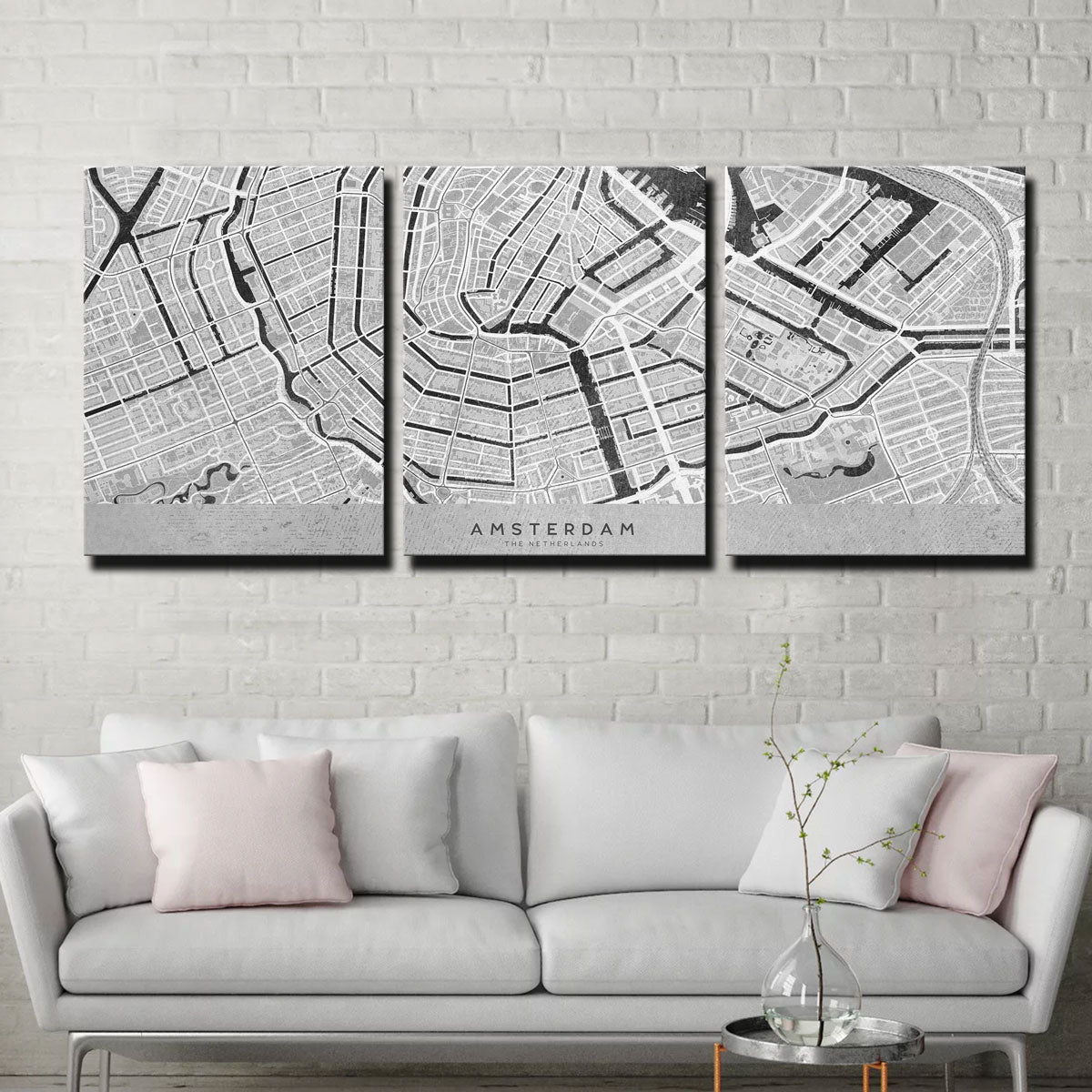 Amsterdam Map 2 Wall Art