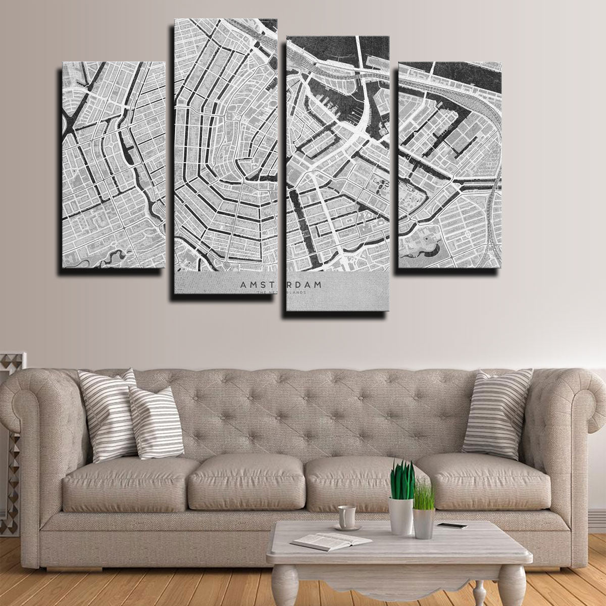 Amsterdam Map 2 Wall Art