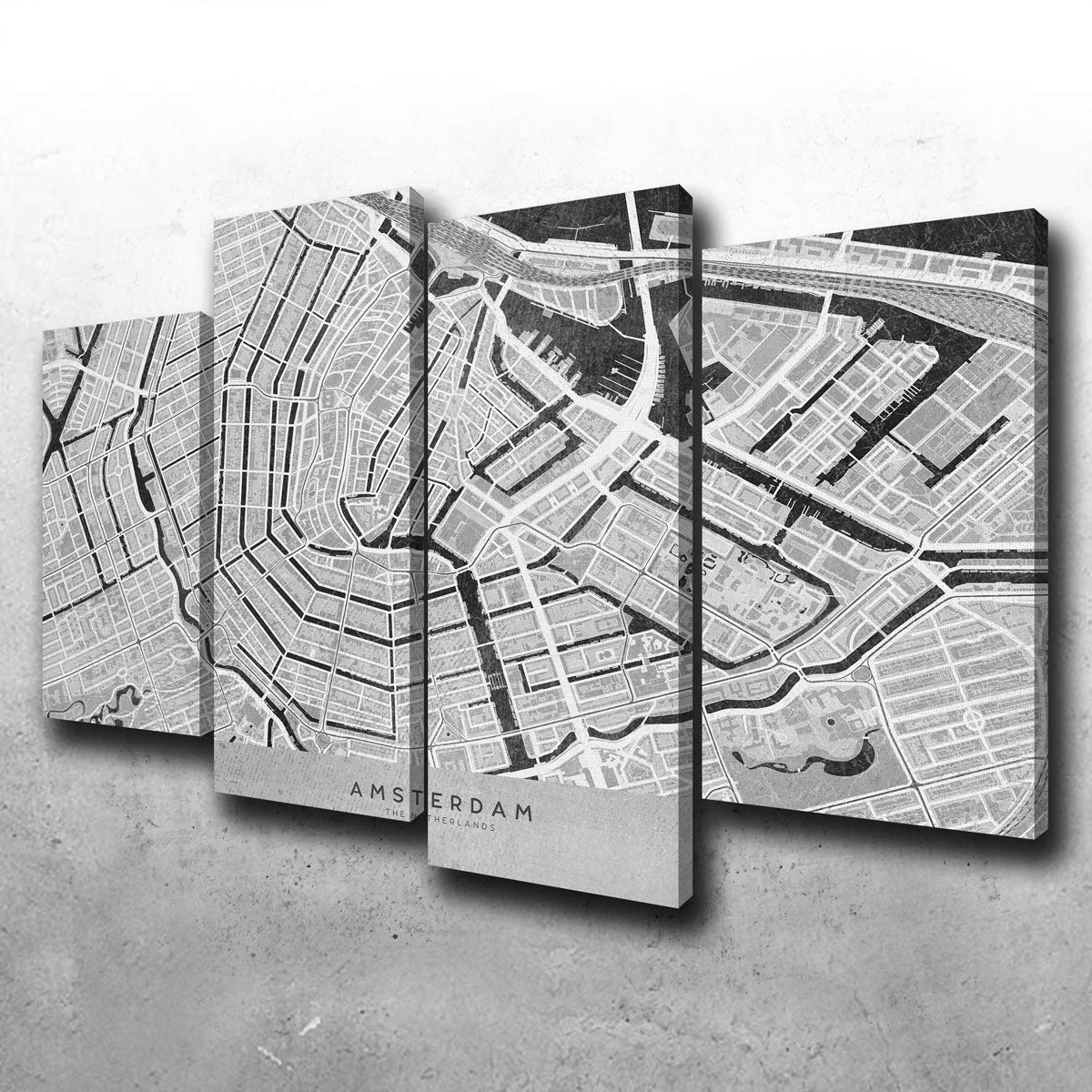 Amsterdam Map 2 Wall Art