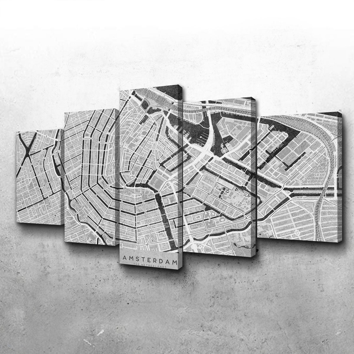 Amsterdam Map 2 Wall Art