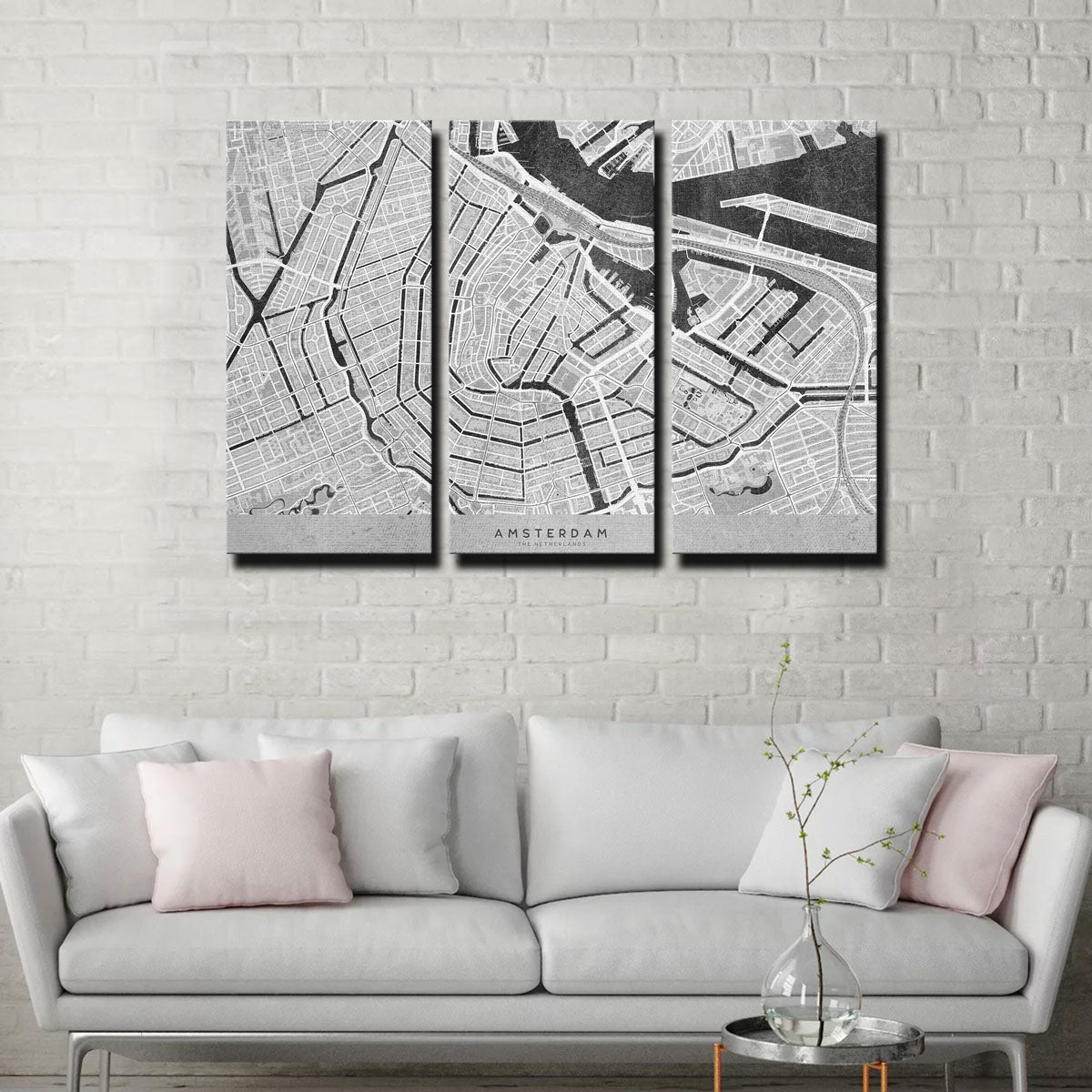 Amsterdam Map 2 Wall Art