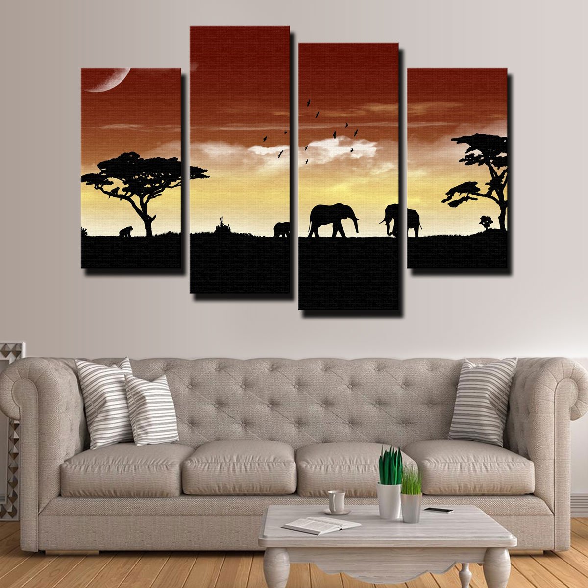 African Sunset Wall Art