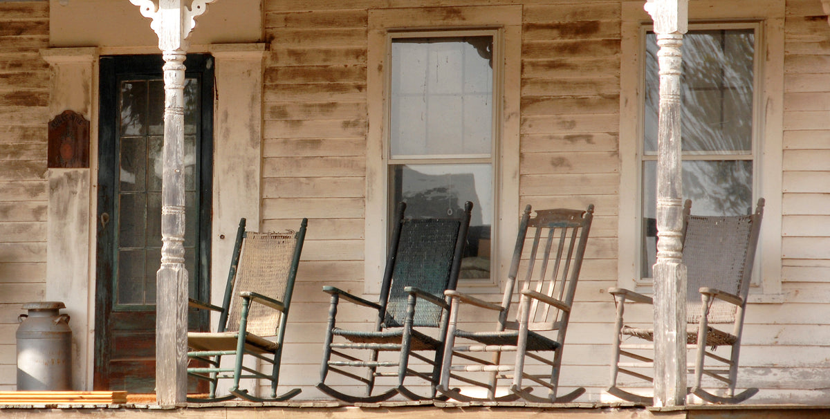 Antique Rocking Chairs in Rural Connecticut Wall Art