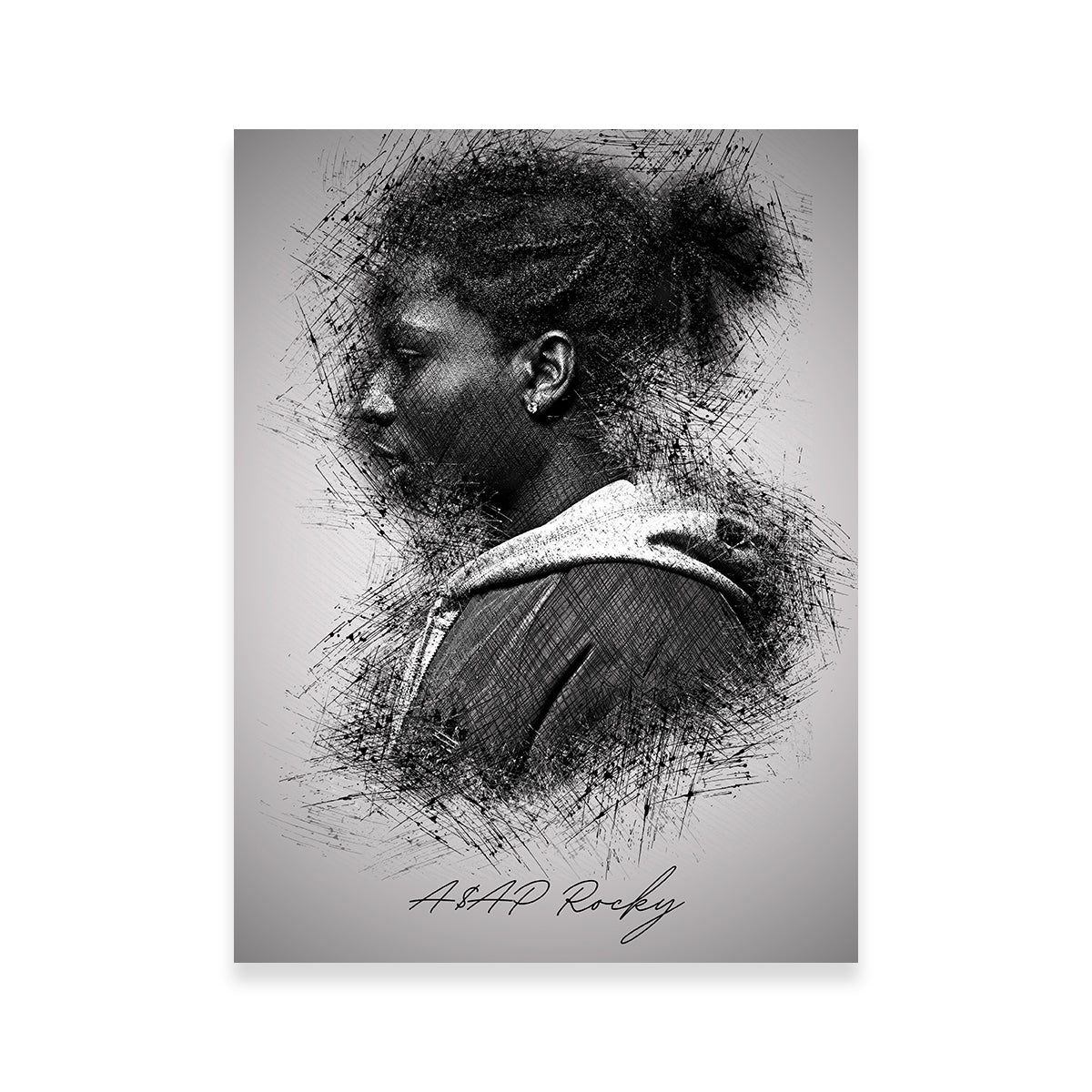 Asap Rocky Side Wall Art