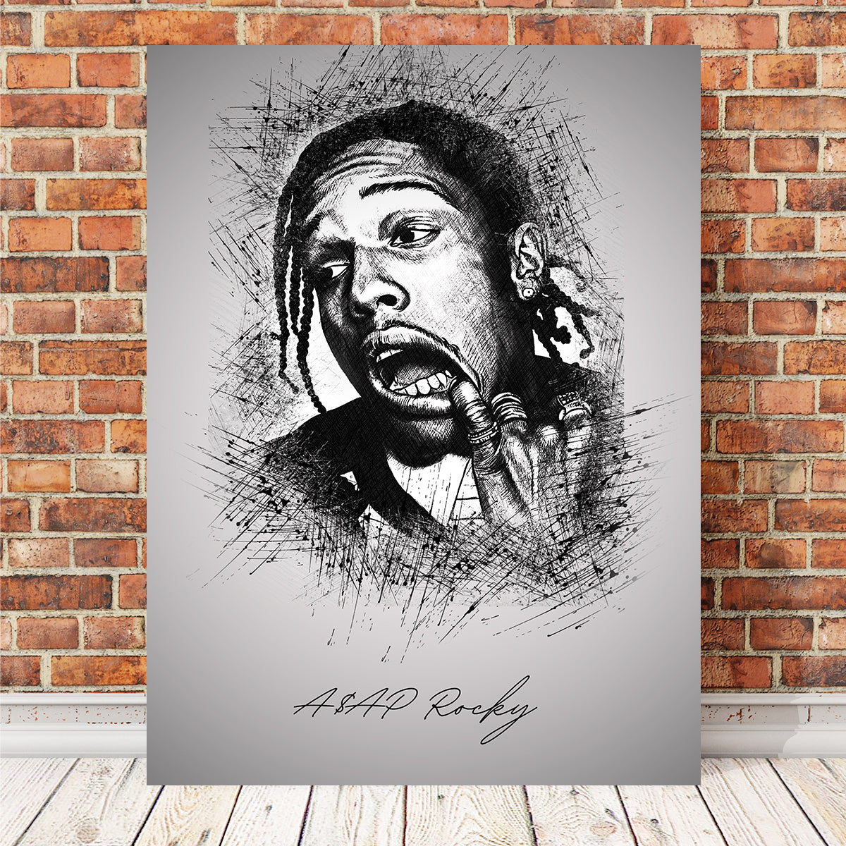 Asap Rocky Teeth Wall Art