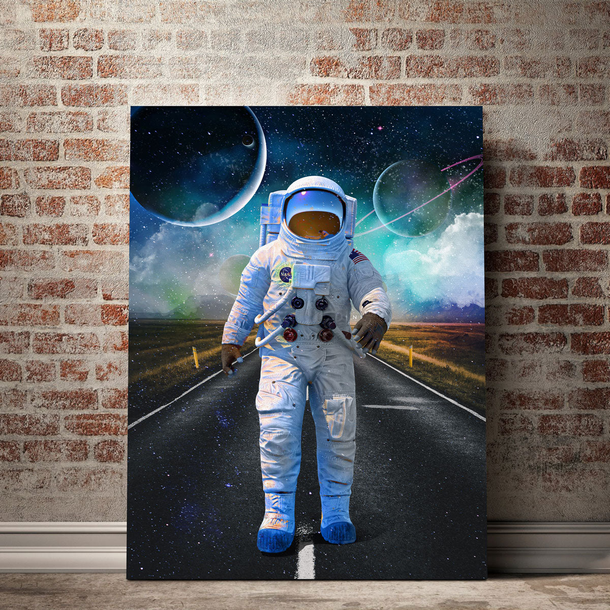 Astronaut Road Wall Art