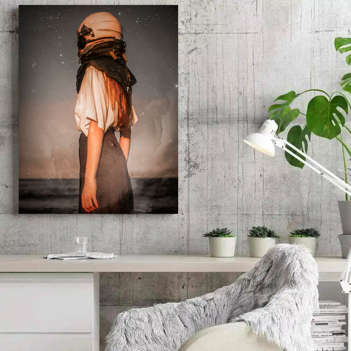 Astronaut Girl Wall Art