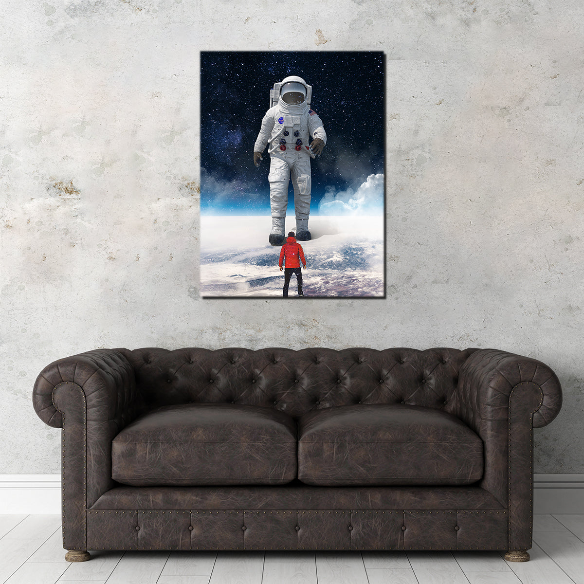 Astronaut Feet Canvas Art