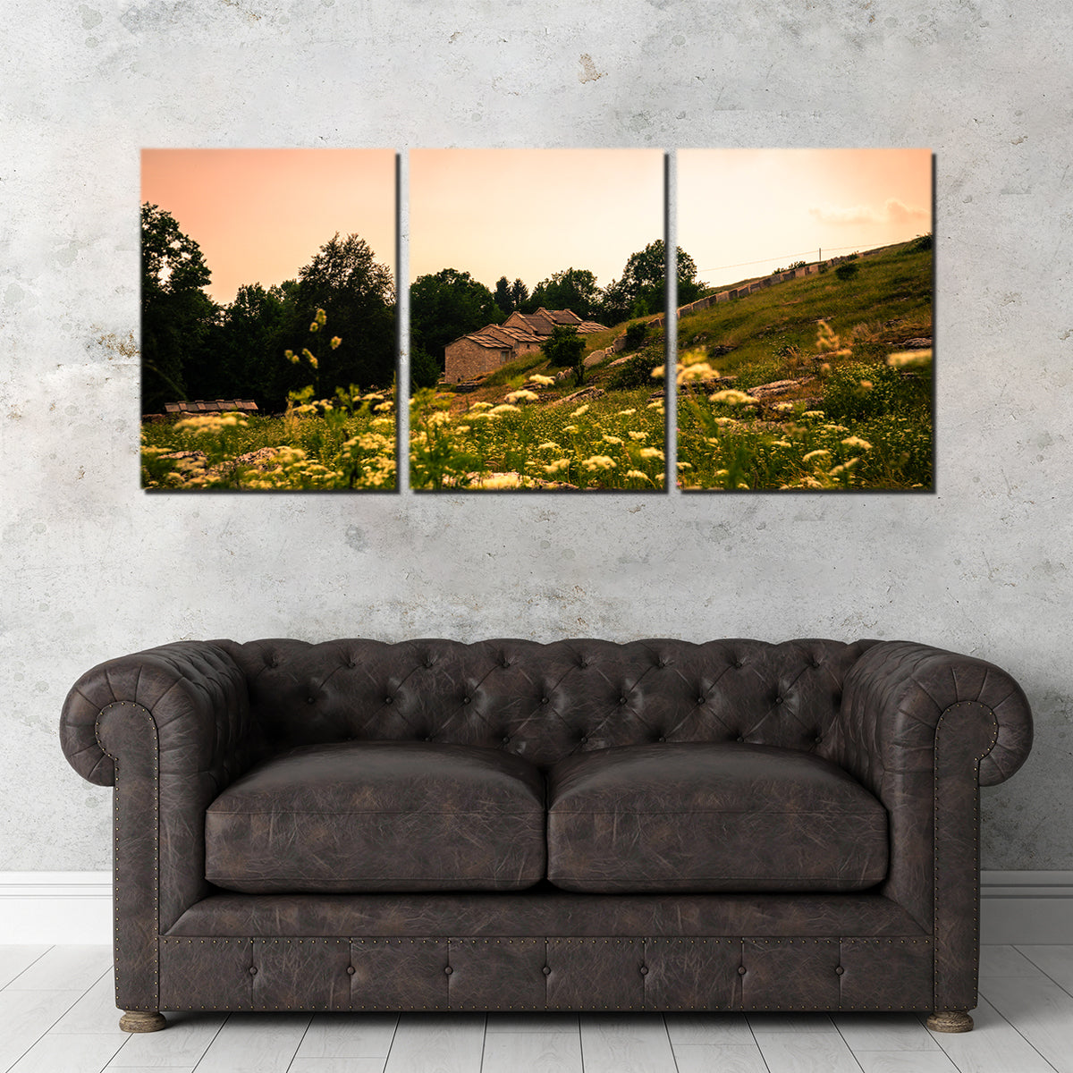 A Village on the Mountains Wall Art