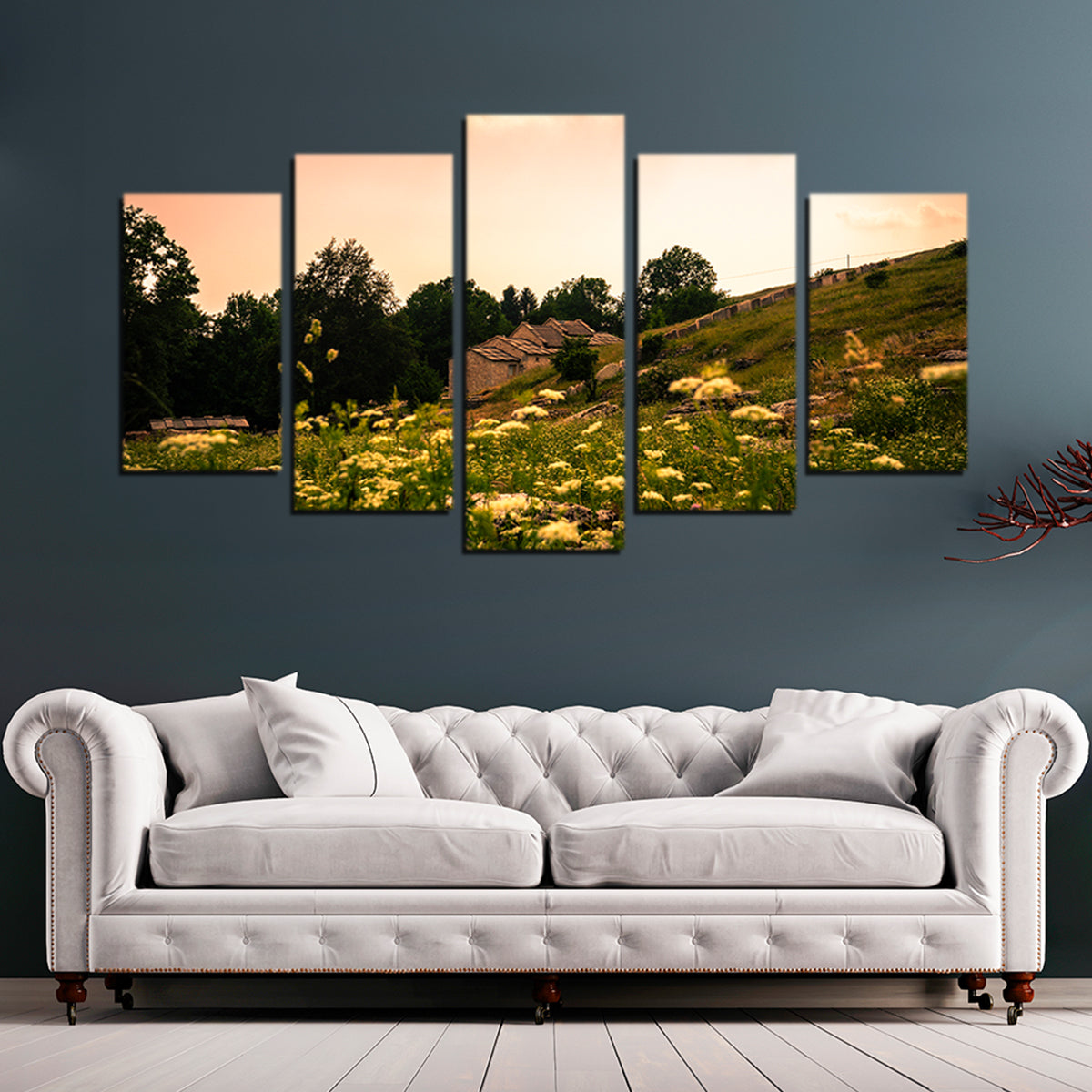 A Village on the Mountains Wall Art