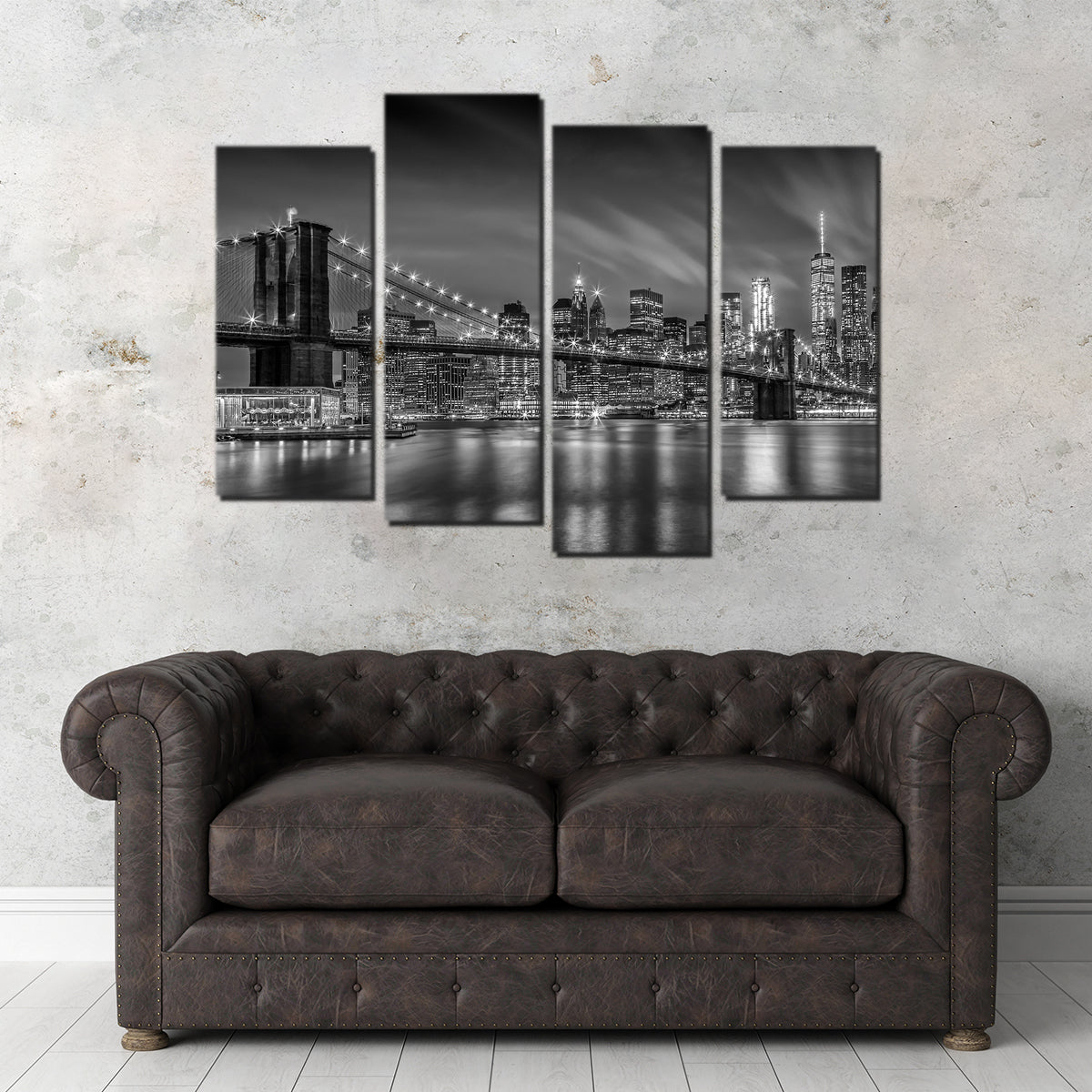 Brooklyn Bridge Monochrome Wall Art