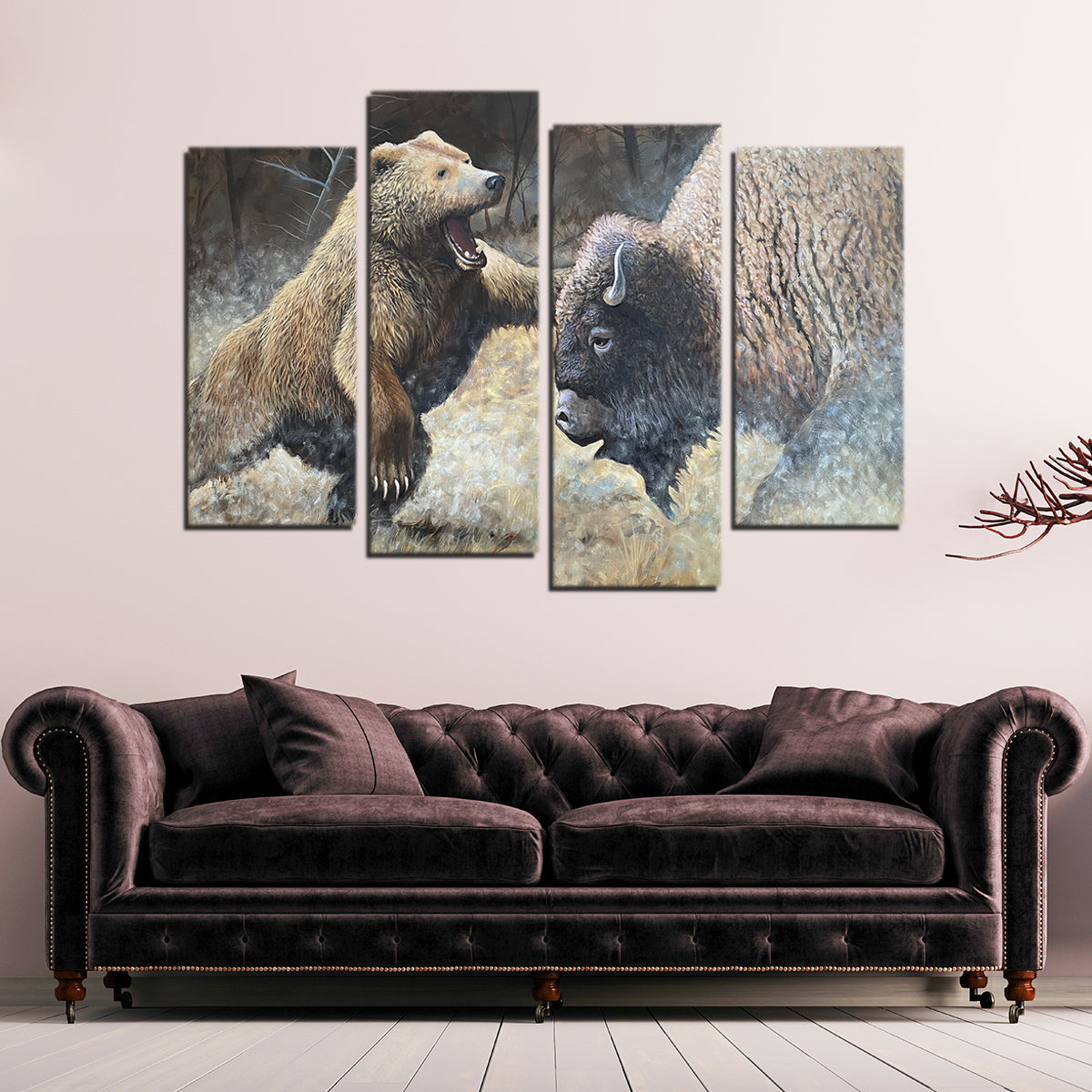 Bear and Buffalo Wall Art