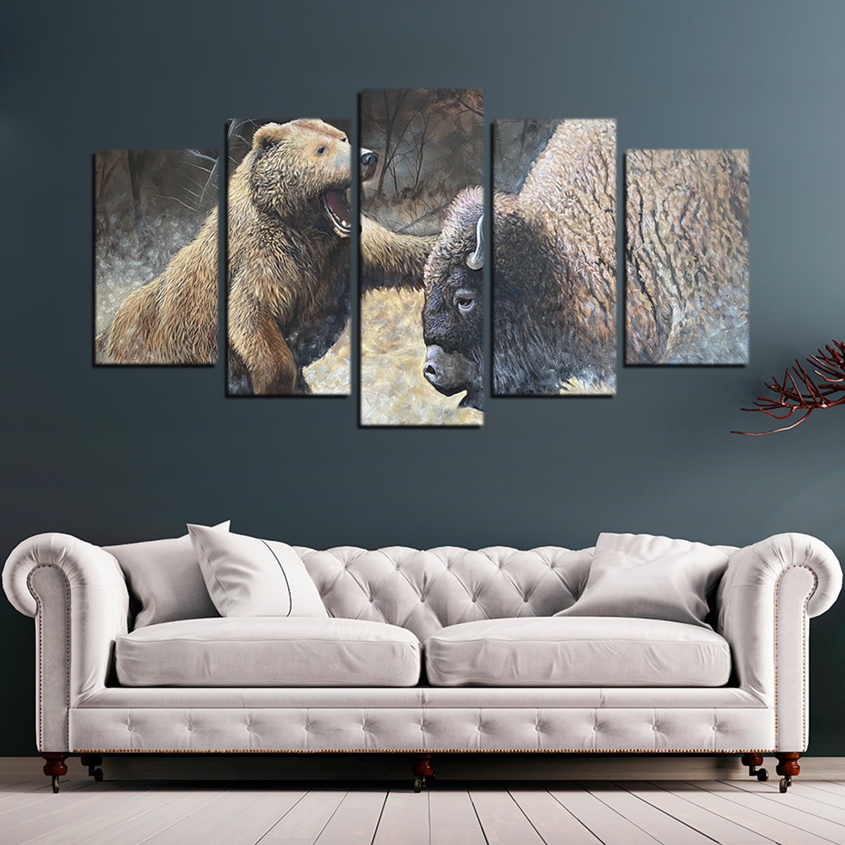 Bear and Buffalo Wall Art