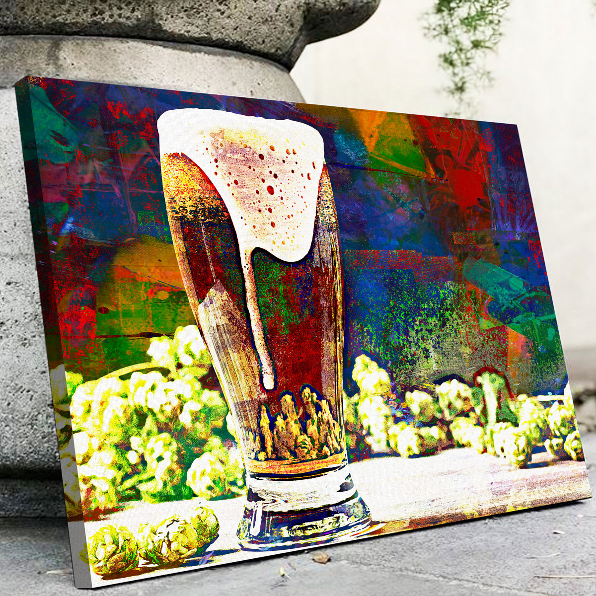 Beer Hops Abstract Wall Art
