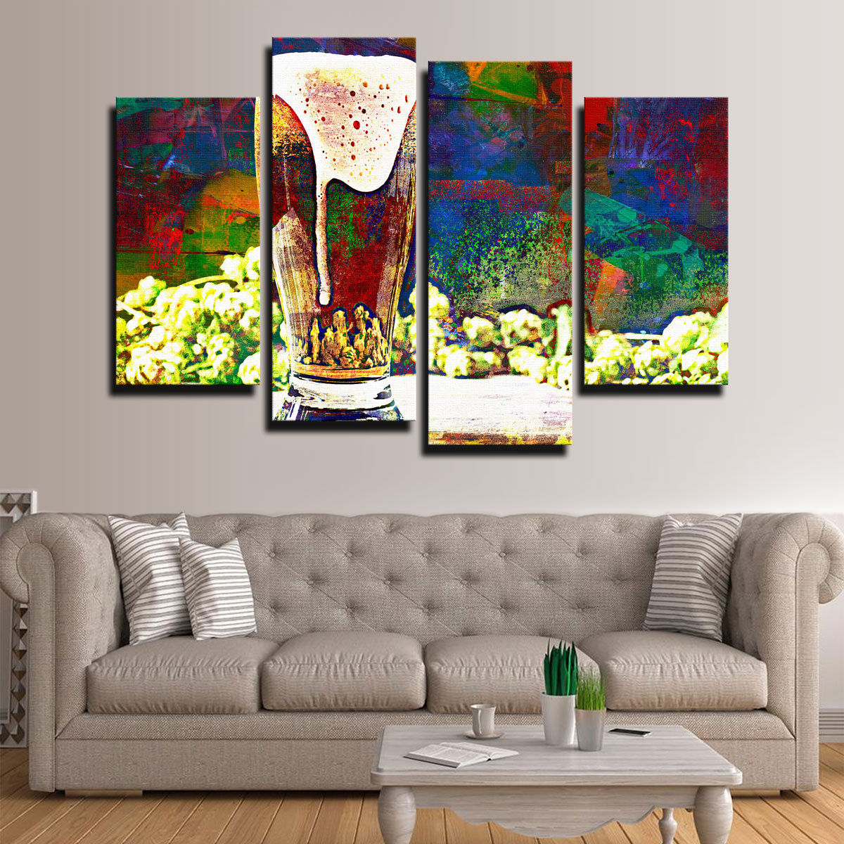 Beer Hops Abstract Wall Art