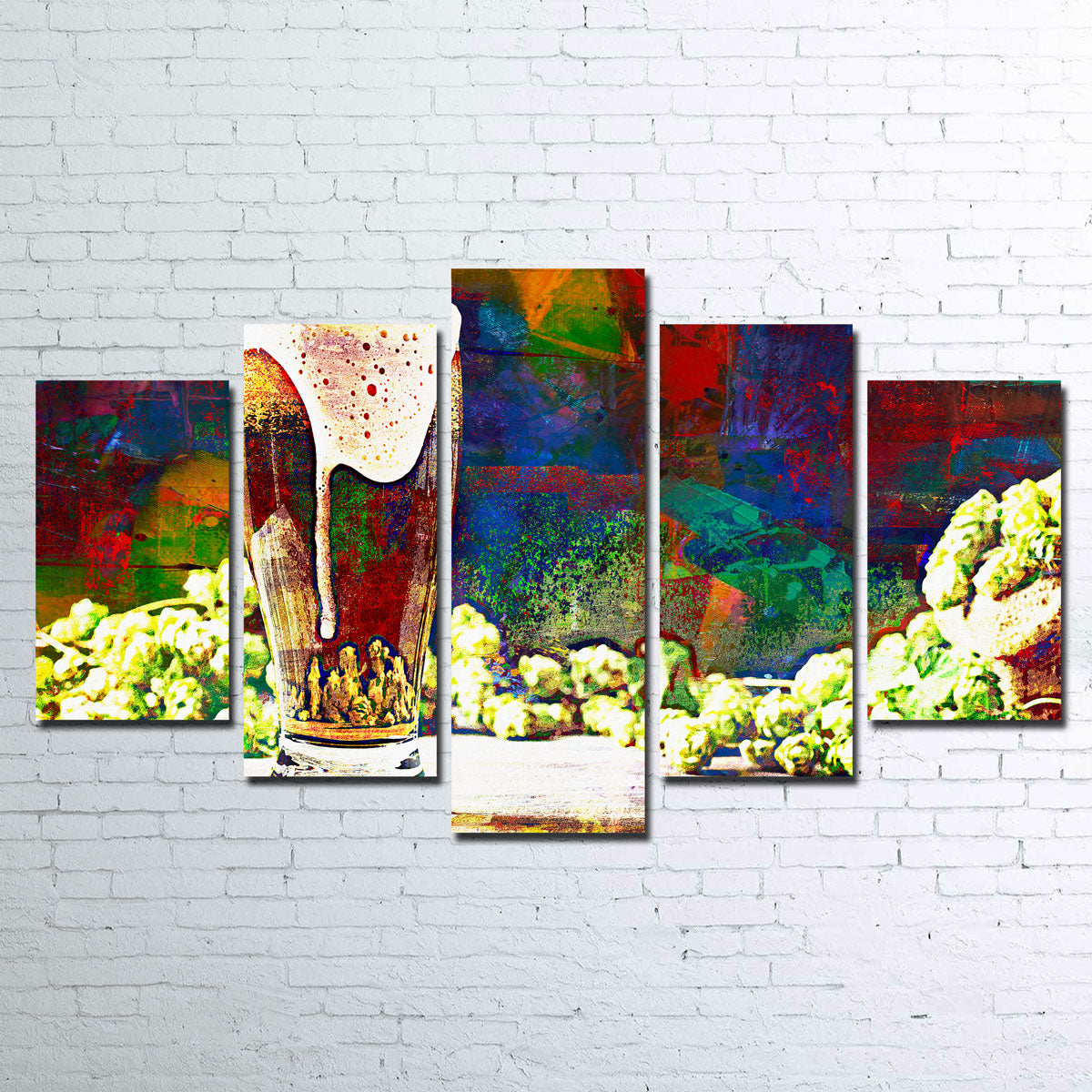 Beer Hops Abstract Wall Art