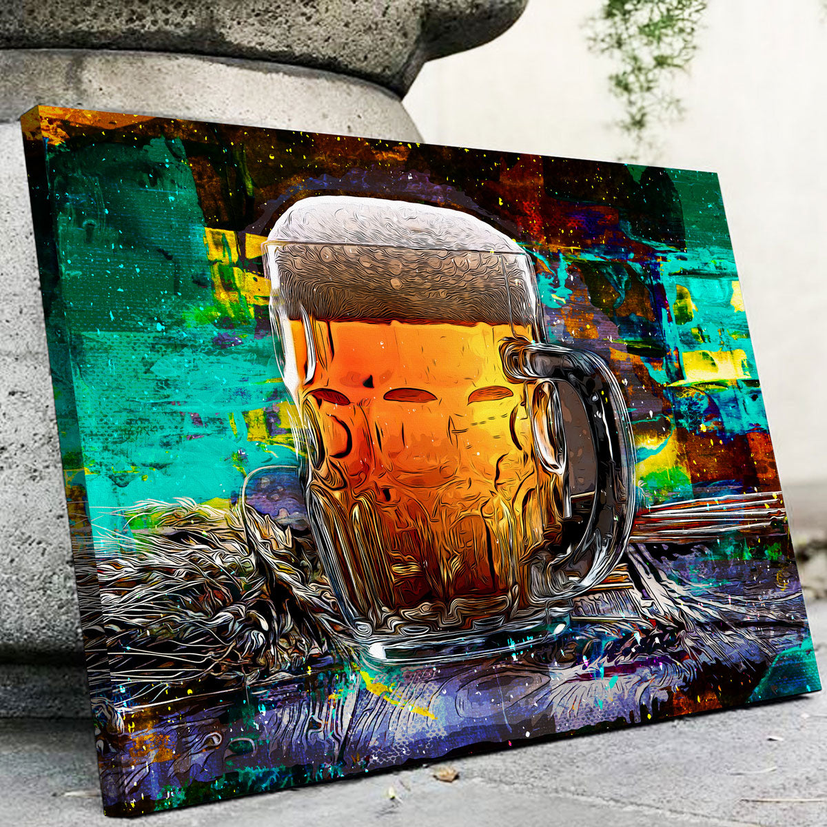 Beer Me Abstract Wall Art