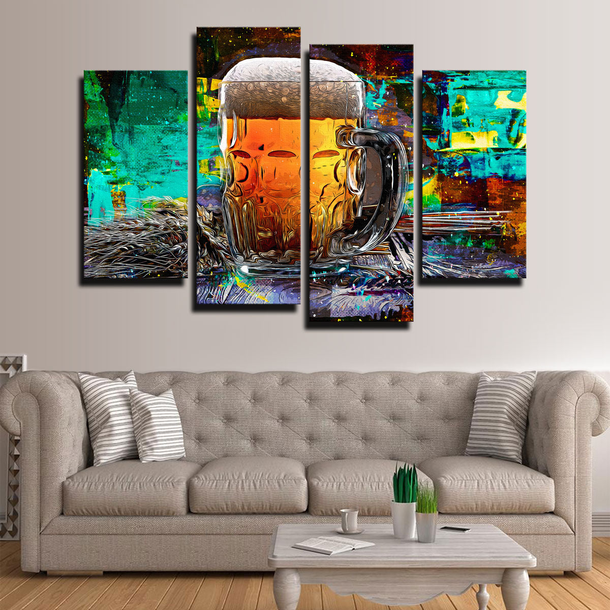Beer Me Abstract Wall Art
