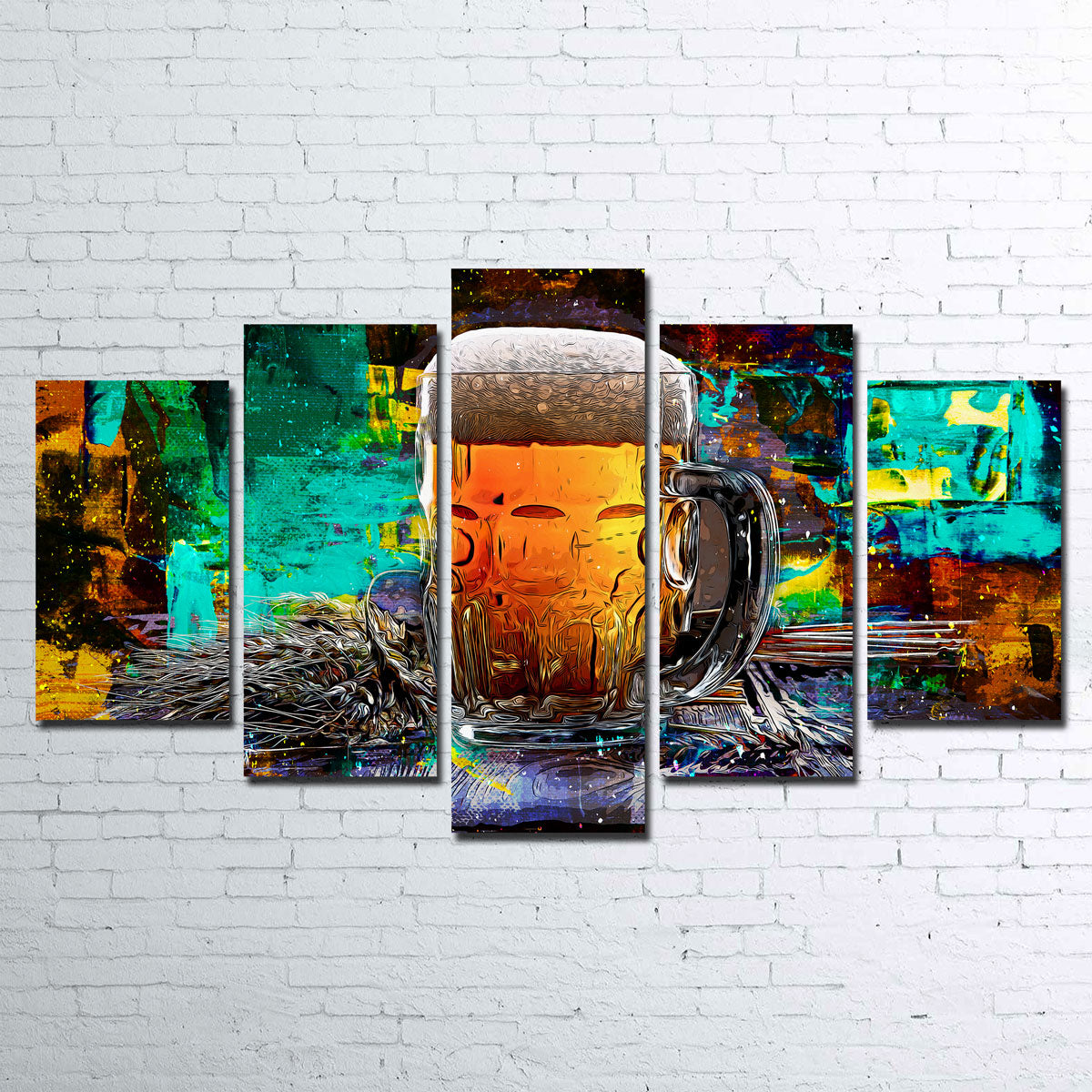Beer Me Abstract Wall Art