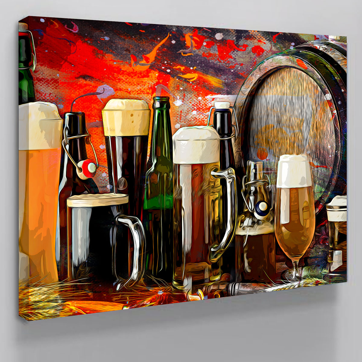 Beer Types Abstract Wall Art