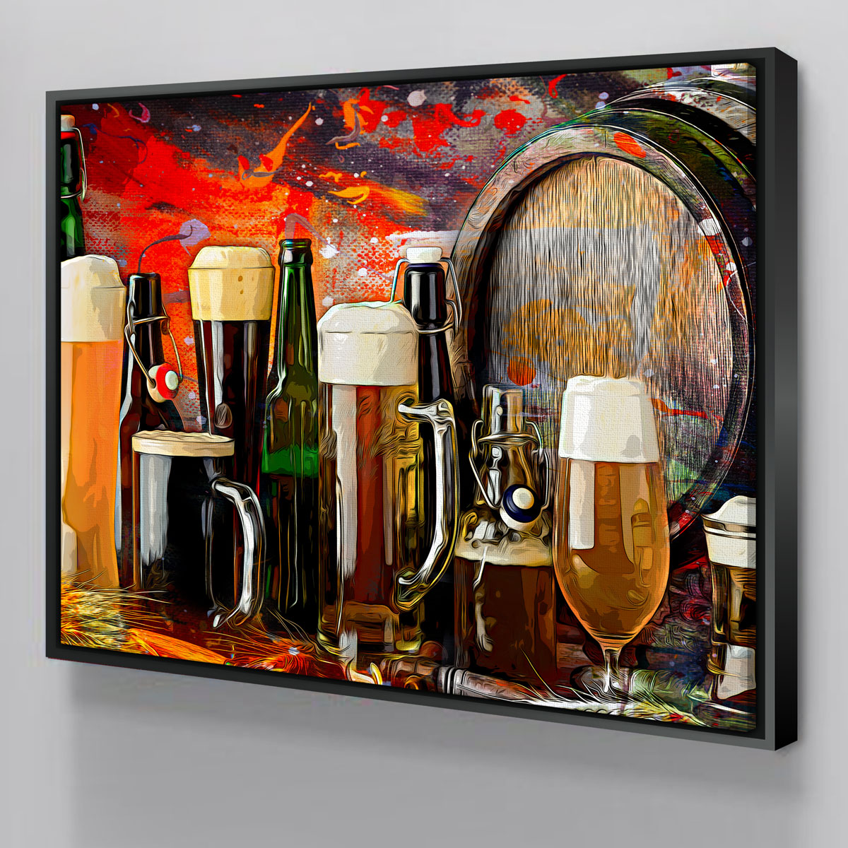 Beer Types Abstract Wall Art