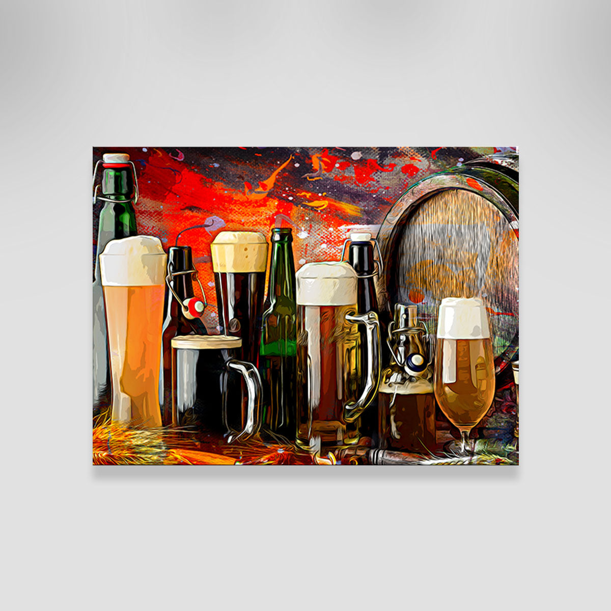 Beer Types Abstract Wall Art