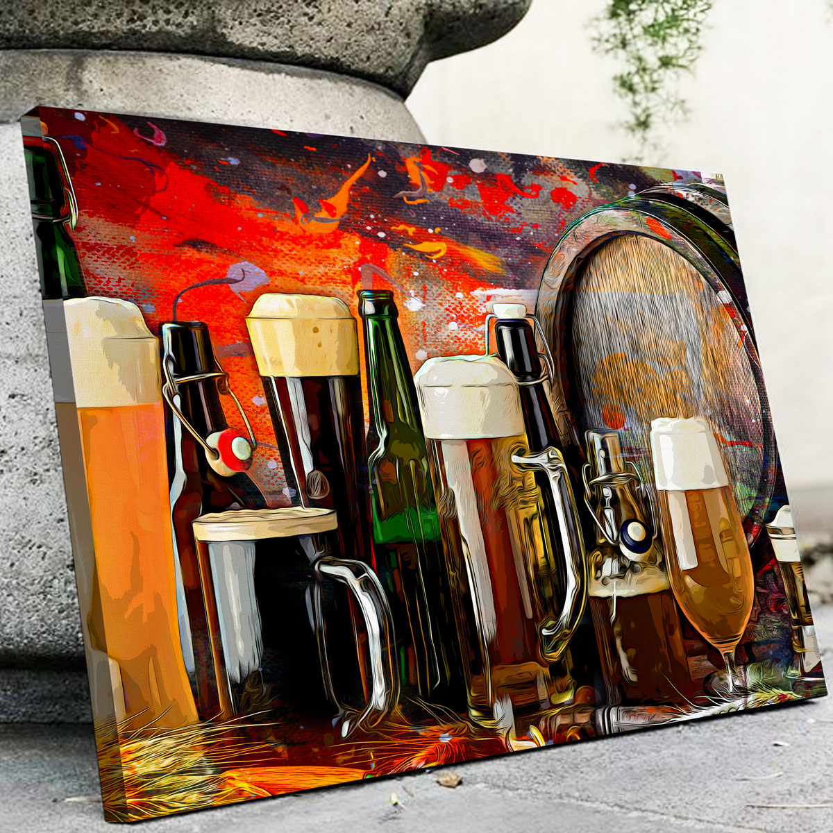 Beer Types Abstract Wall Art