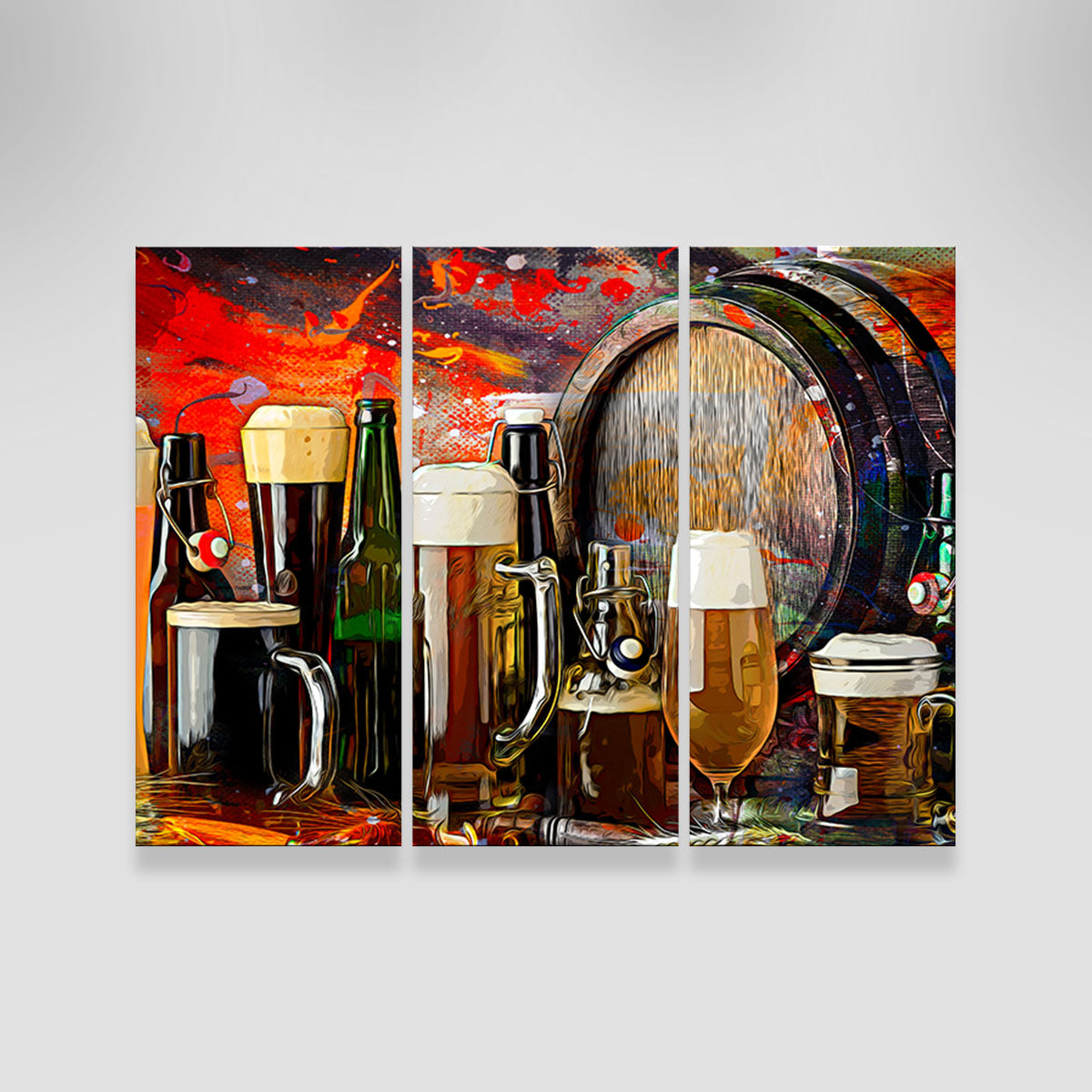 Beer Types Abstract Wall Art