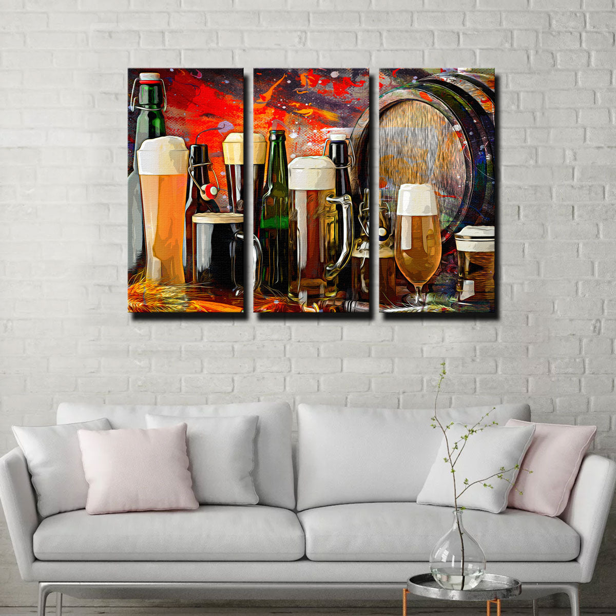 Beer Types Abstract Wall Art