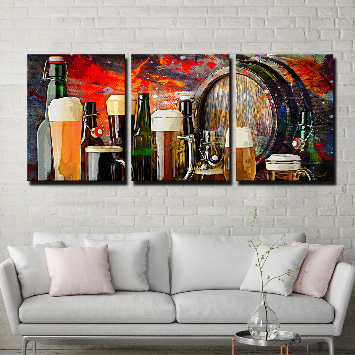 Beer Types Abstract Wall Art