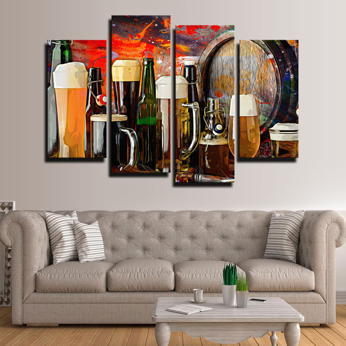 Beer Types Abstract Wall Art
