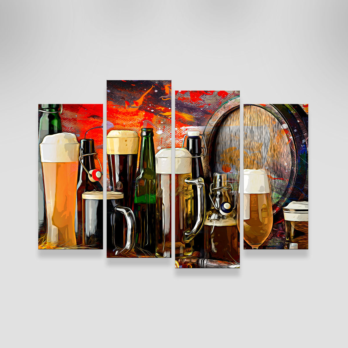 Beer Types Abstract Wall Art