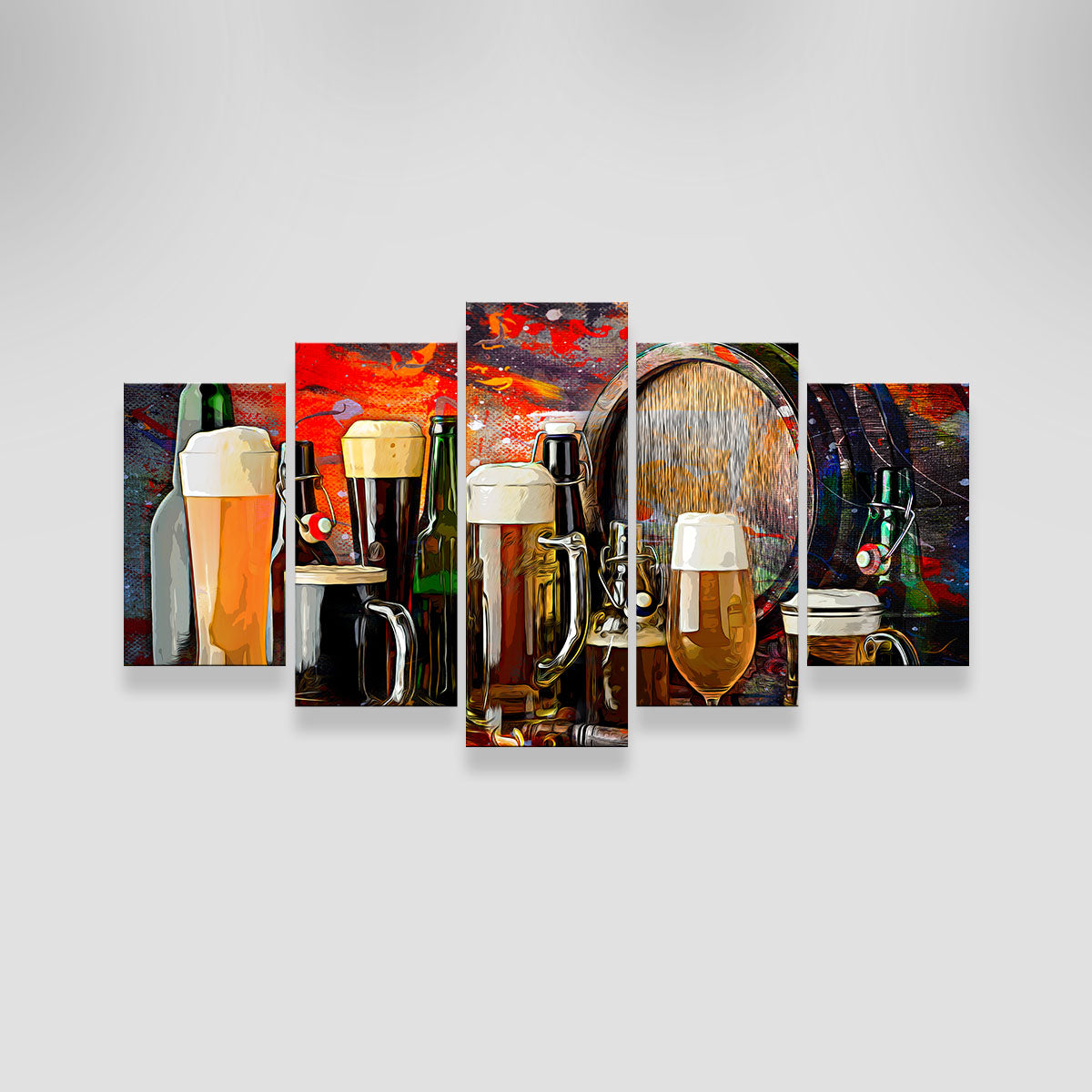 Beer Types Abstract Wall Art