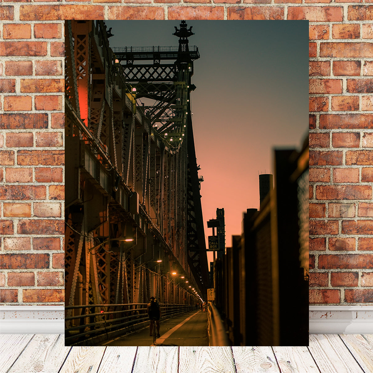 Biking the Queensboro Bridge Wall Art