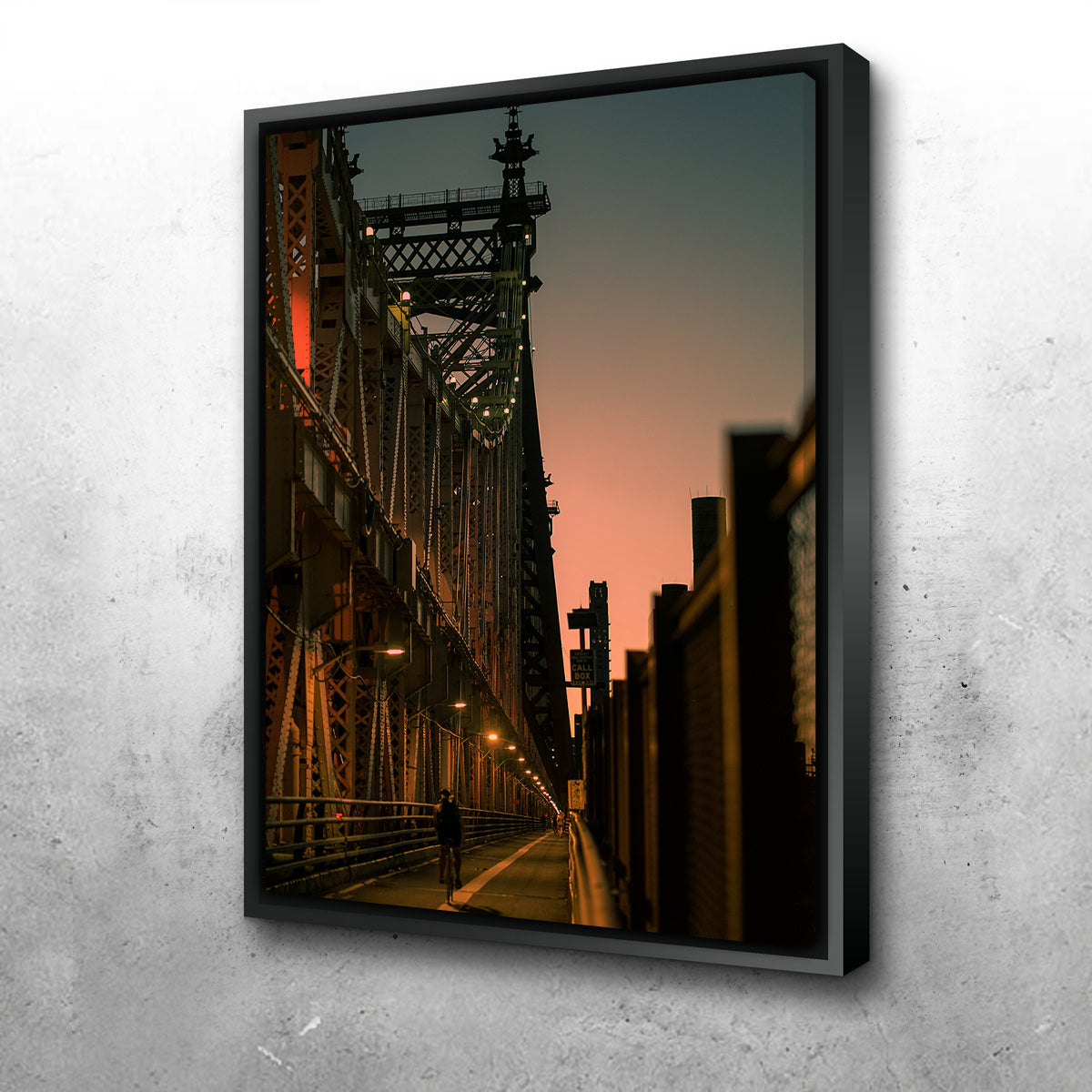 Biking the Queensboro Bridge Wall Art