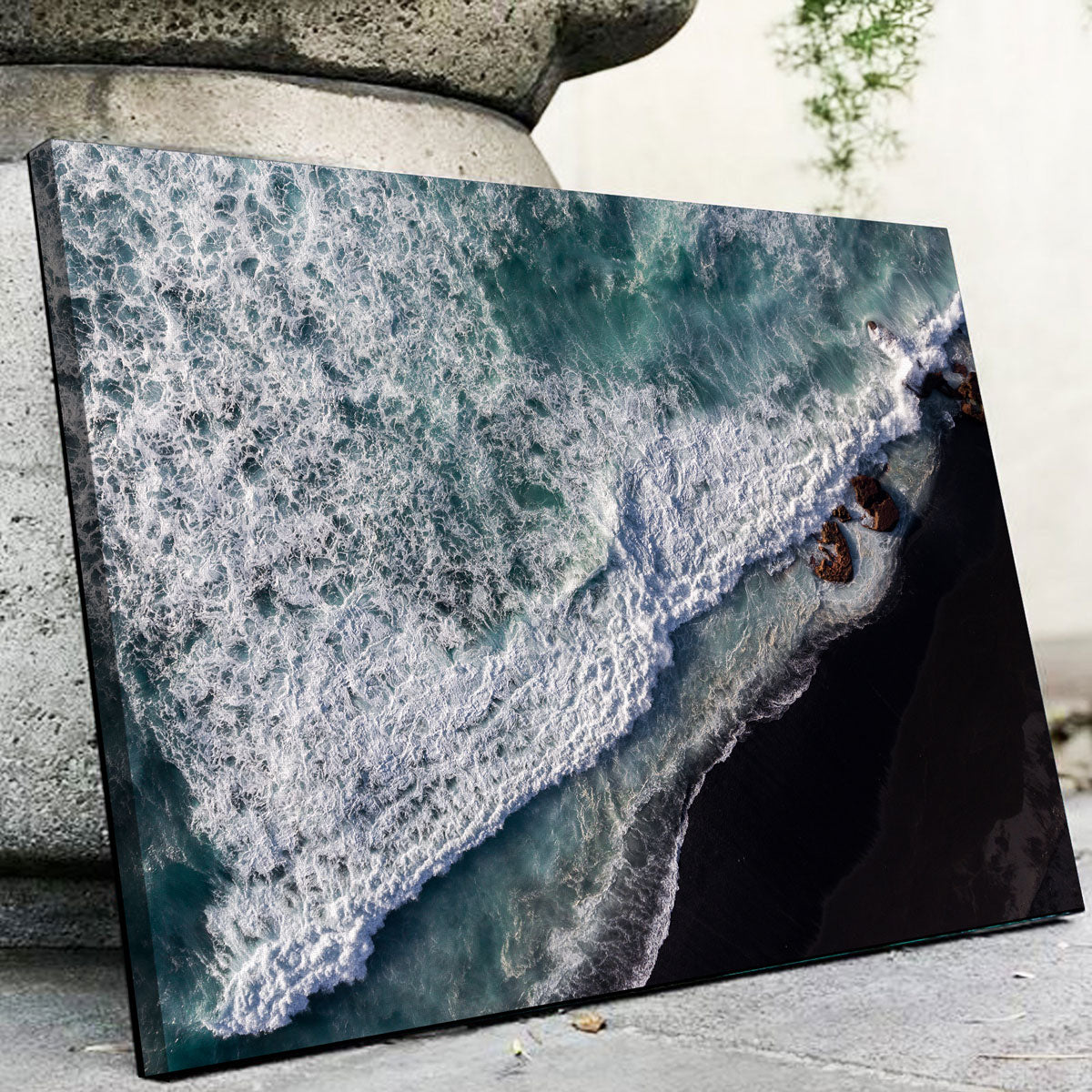 Black Sand Wave Wall Art
