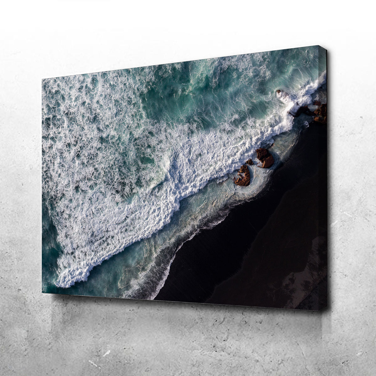 Black Sand Wave Wall Art