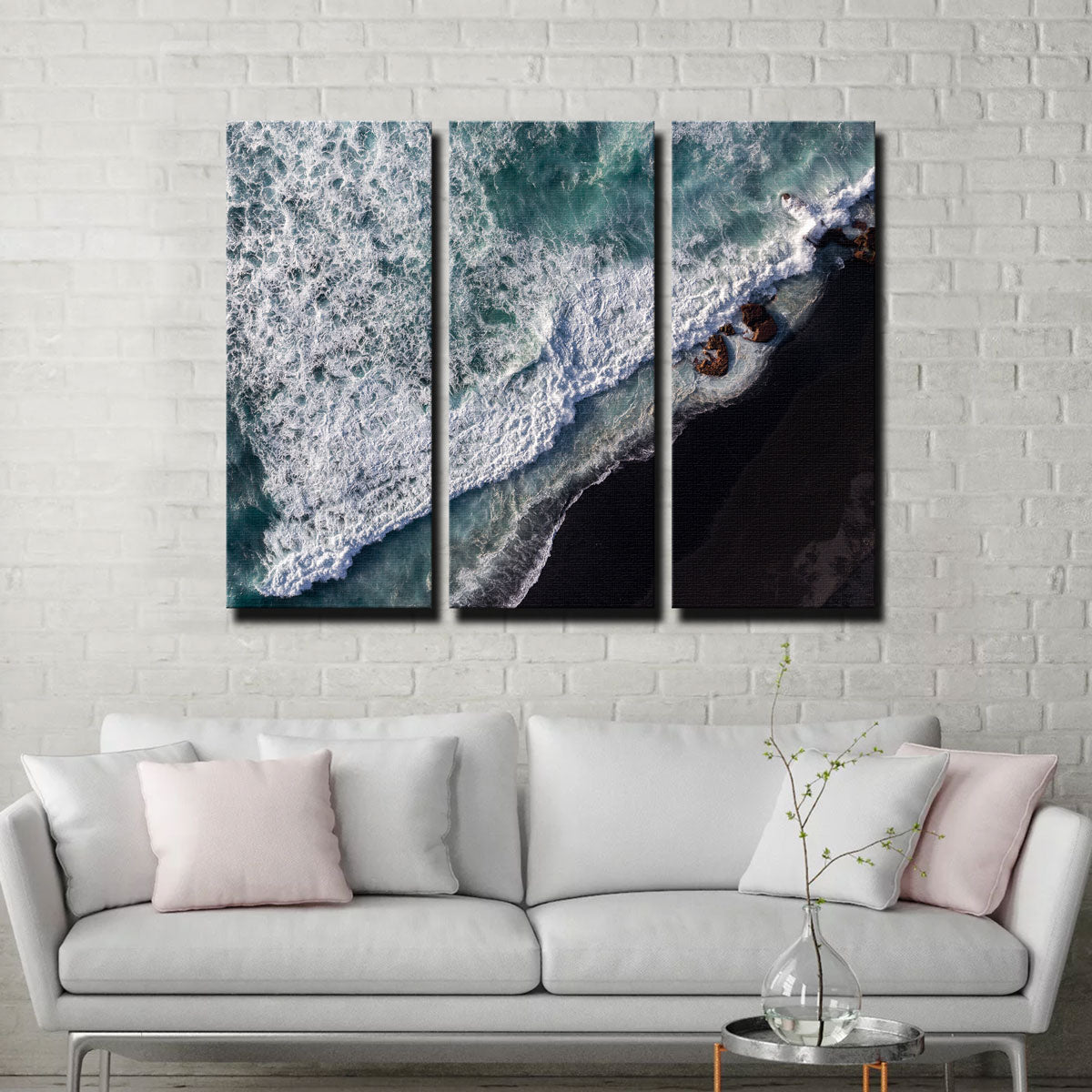 Black Sand Wave Wall Art