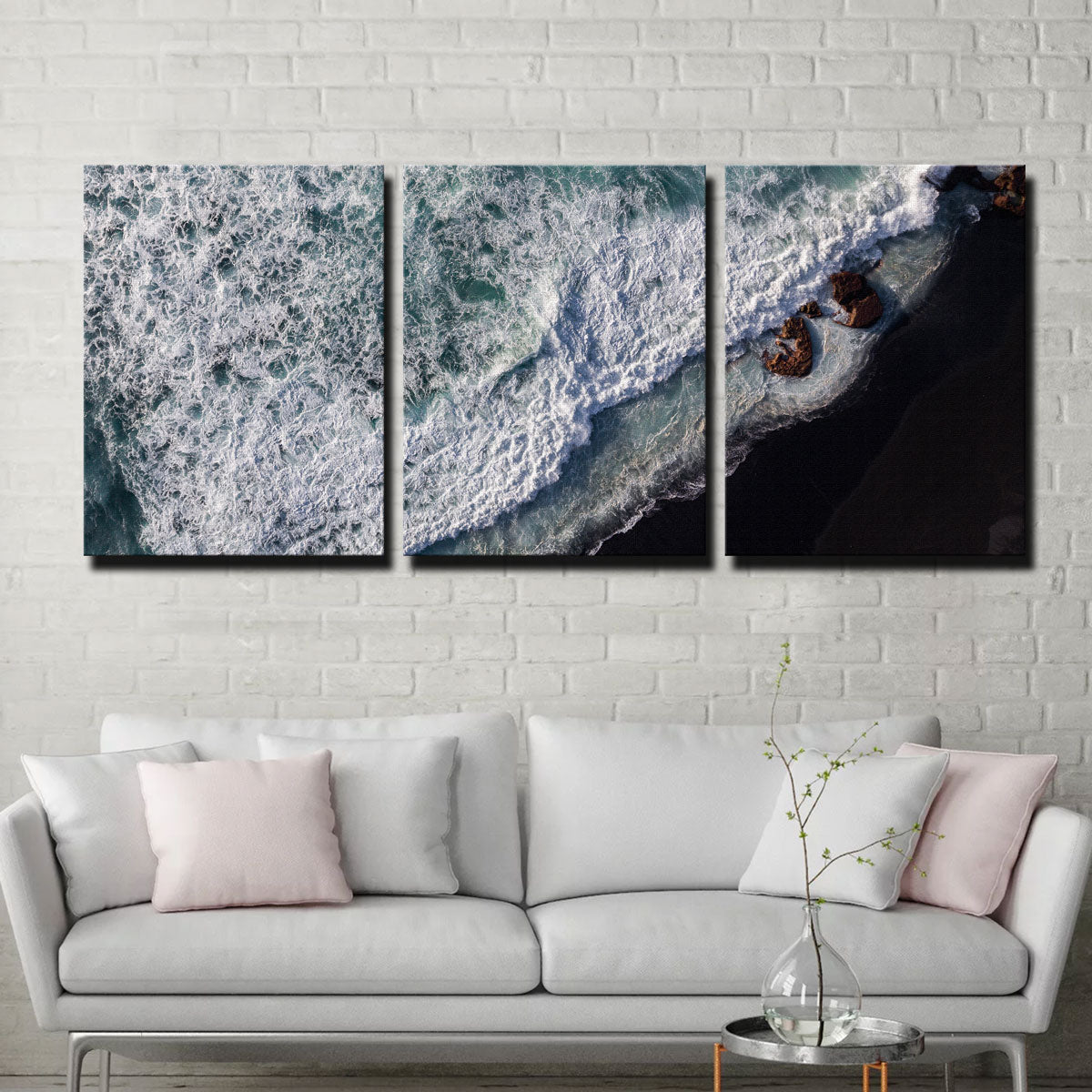 Black Sand Wave Wall Art