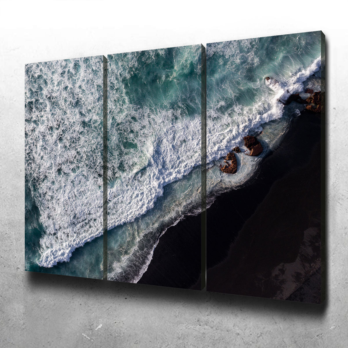 Black Sand Wave Wall Art