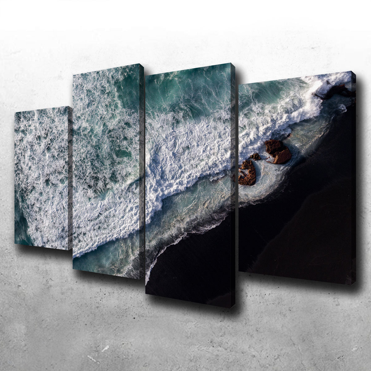 Black Sand Wave Wall Art